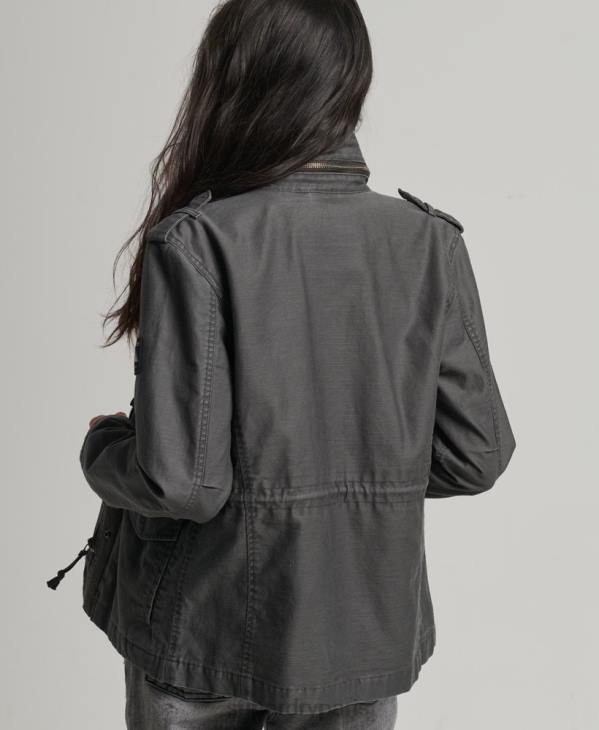 Superdry femmes veste vintage m65 D64Z3539 vêtements gris foncé