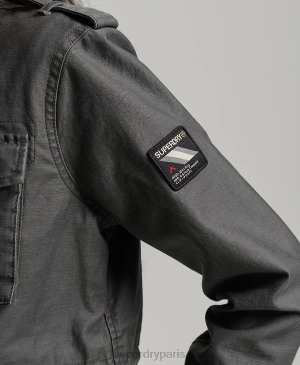 Superdry femmes veste vintage m65 D64Z3539 vêtements gris foncé