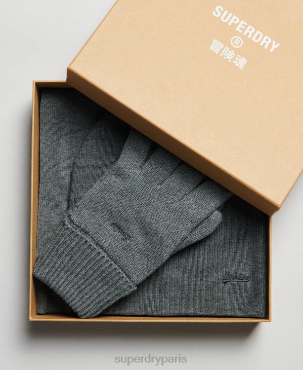 Superdry Hommes ensemble d'accessoires à logo vintage D64Z1648 accessoires gris