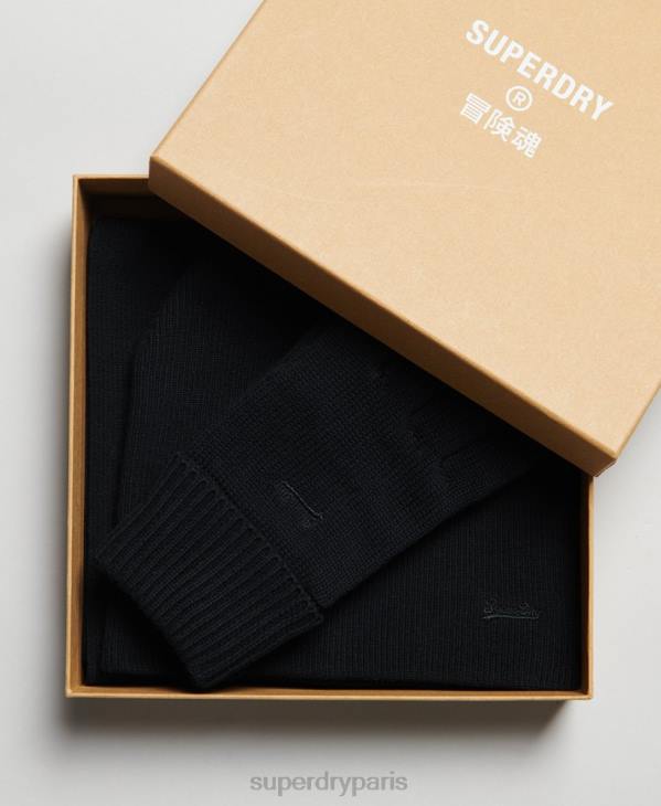 Superdry Hommes ensemble d'accessoires à logo vintage D64Z1674 accessoires noir