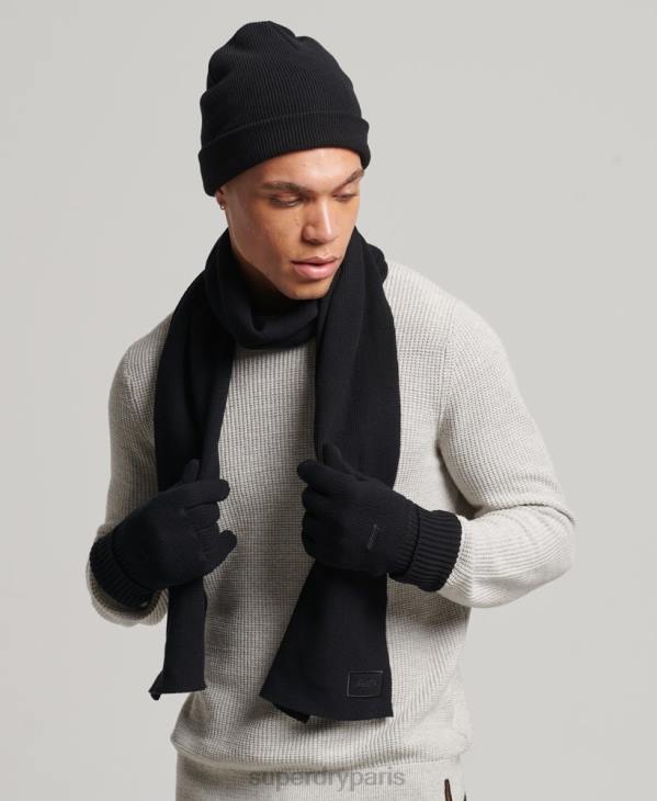 Superdry Hommes ensemble d'accessoires à logo vintage D64Z1674 accessoires noir