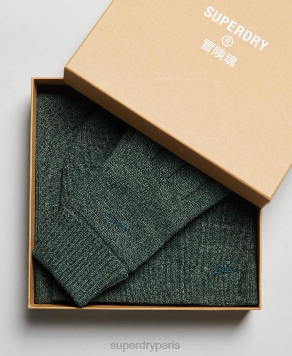 Superdry Hommes ensemble d'accessoires à logo vintage D64Z1675 accessoires vert