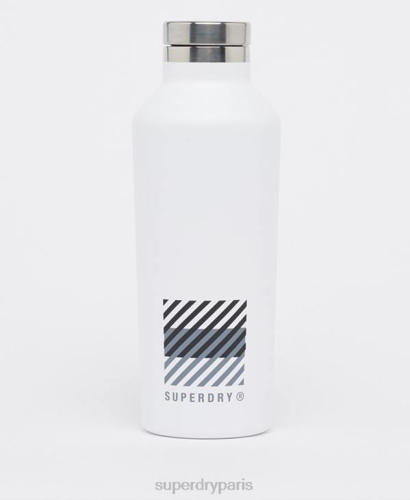 Superdry Hommes bouteille d'entraînement en acier D64Z5368 accessoires blanc