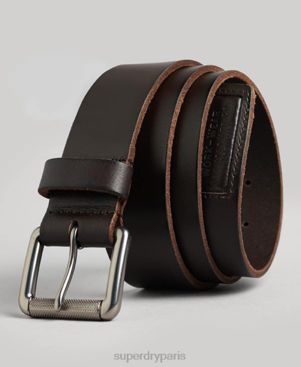Superdry Hommes ceinture de badgeman D64Z1593 accessoires brun
