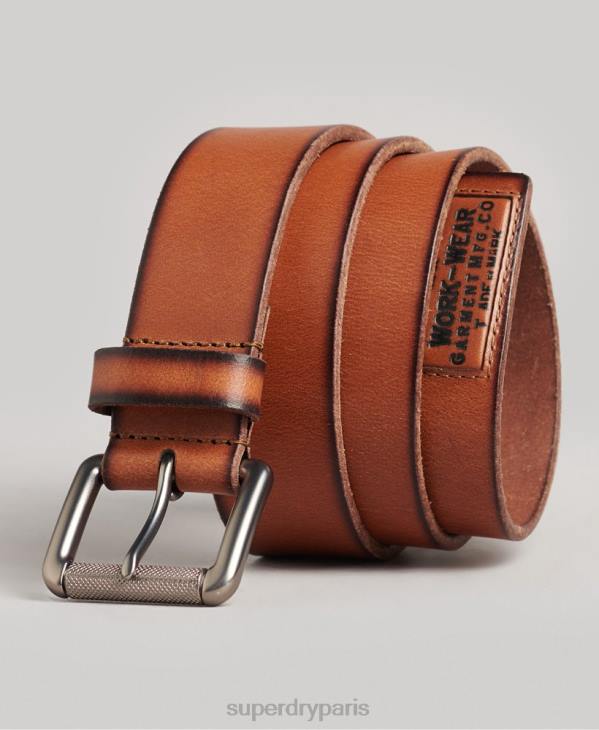 Superdry Hommes ceinture de badgeman D64Z1844 accessoires bronzer
