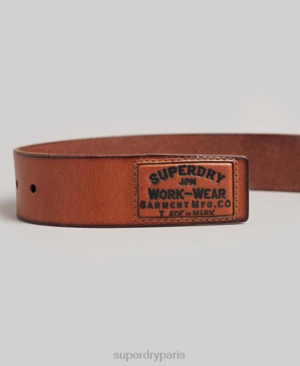 Superdry Hommes ceinture de badgeman D64Z1844 accessoires bronzer
