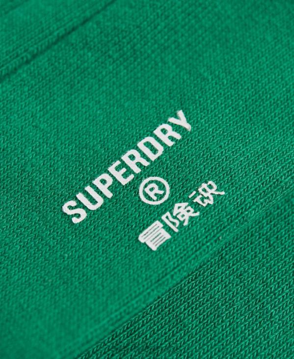 Superdry Hommes chaussettes côtelées décontractées en coton bio D64Z1869 accessoires vert