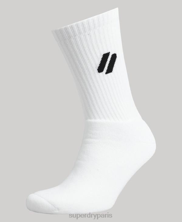 Superdry Hommes coolmax crew chaussettes D64Z1425 accessoires blanc