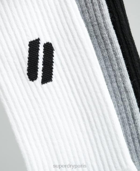 Superdry Hommes coolmax crew chaussettes D64Z1425 accessoires blanc