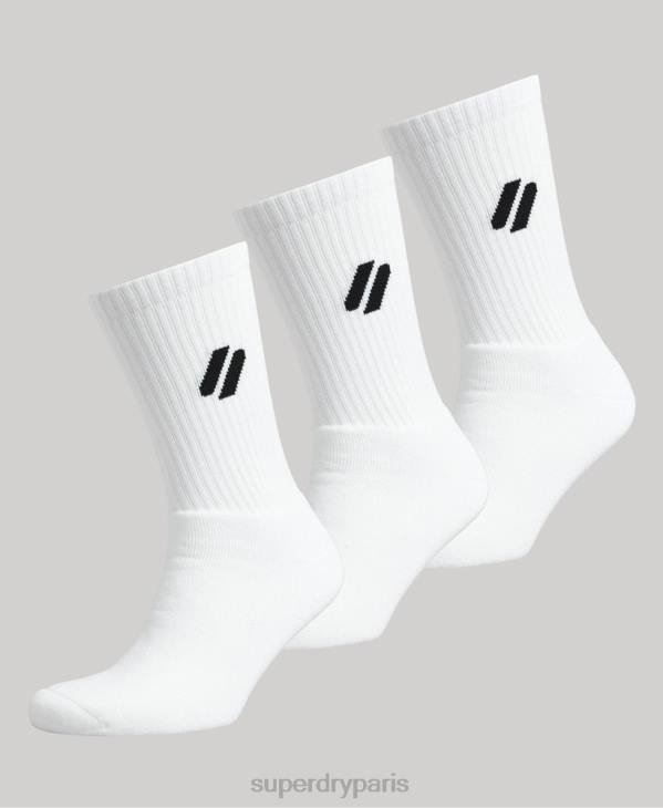 Superdry Hommes coolmax crew chaussettes D64Z1431 accessoires blanc