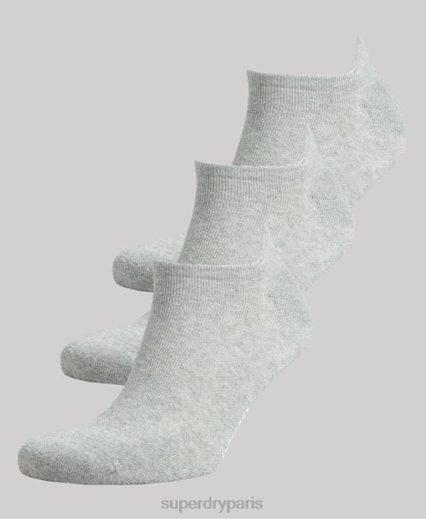 Superdry Hommes lot de chaussettes baskets en coton bio D64Z1659 accessoires gris