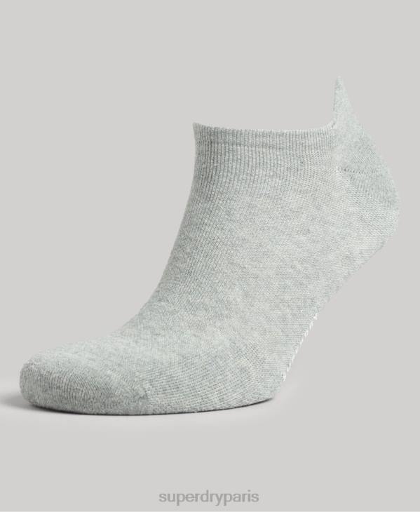 Superdry Hommes lot de chaussettes baskets en coton bio D64Z1659 accessoires gris