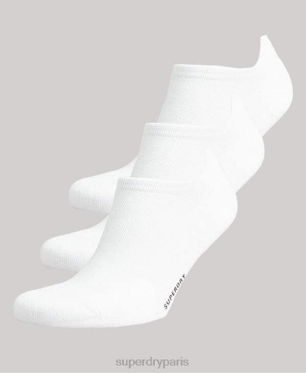 Superdry Hommes lot de chaussettes baskets en coton bio D64Z1678 accessoires blanc