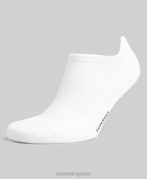 Superdry Hommes lot de chaussettes baskets en coton bio D64Z1678 accessoires blanc