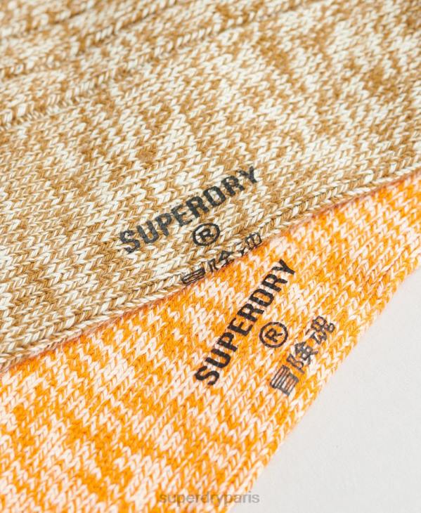Superdry Hommes lot de chaussettes torsadées en coton bio D64Z1762 accessoires multi