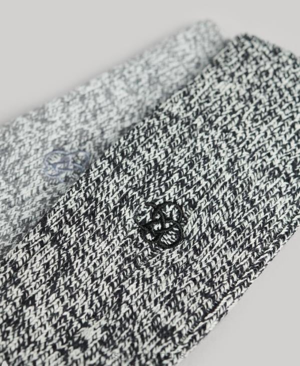 Superdry Hommes lot de chaussettes torsadées en coton bio D64Z1765 accessoires gris