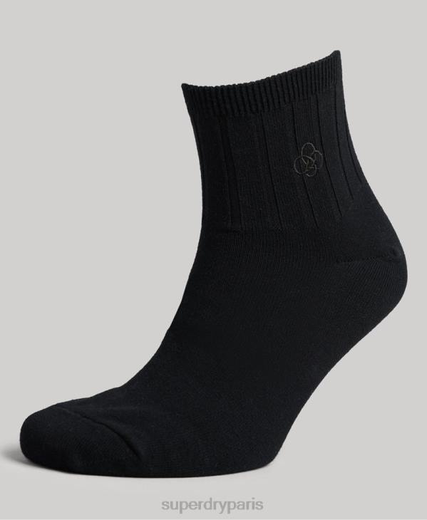 Superdry Hommes lot de socquettes en coton bio D64Z1642 accessoires noir