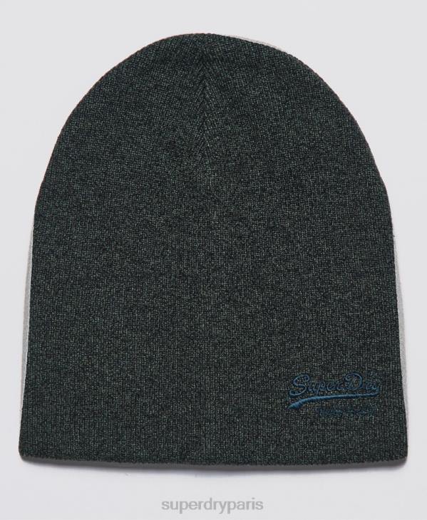 Superdry Hommes bonnet classique à logo vintage D64Z1815 accessoires vert