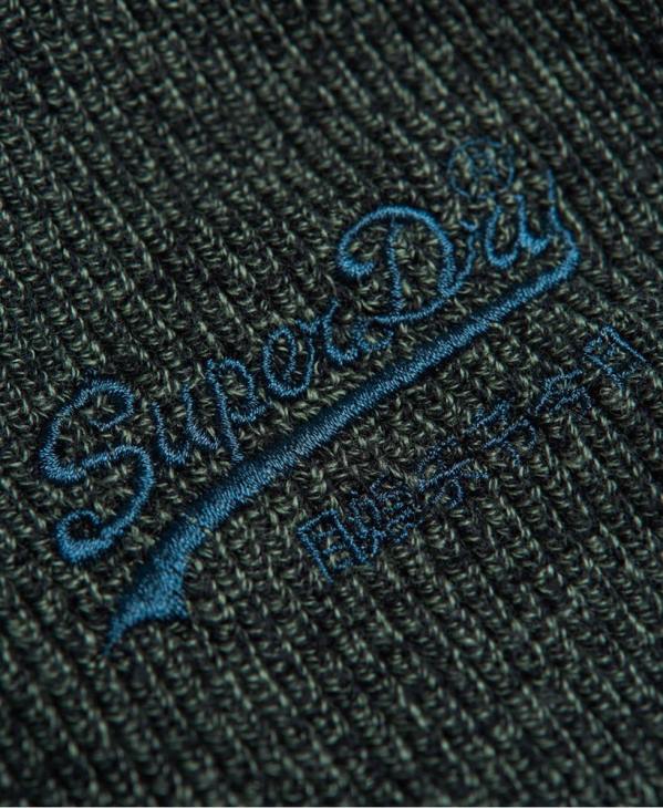 Superdry Hommes bonnet classique à logo vintage D64Z1815 accessoires vert