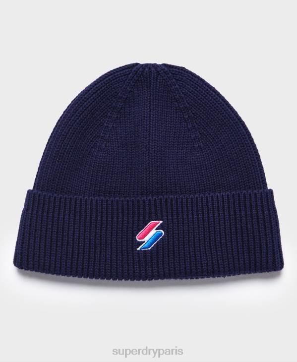 Superdry Hommes bonnet à code D64Z1793 accessoires marine
