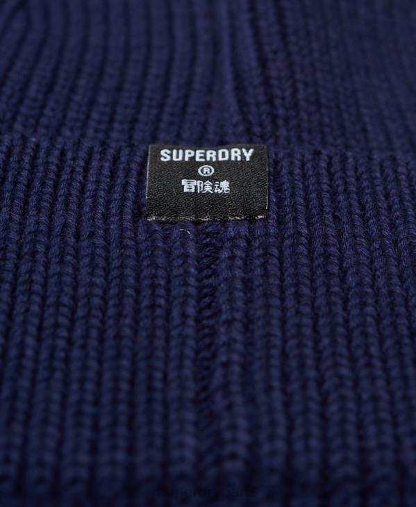 Superdry Hommes bonnet à code D64Z1793 accessoires marine