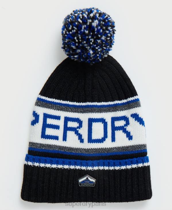 Superdry Hommes bonnet à logo D64Z1839 accessoires noir