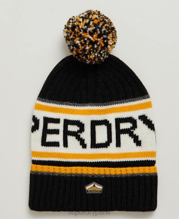Superdry Hommes bonnet à logo D64Z1840 accessoires noir