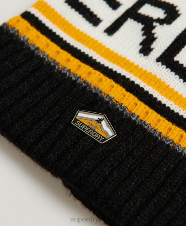 Superdry Hommes bonnet à logo D64Z1840 accessoires noir