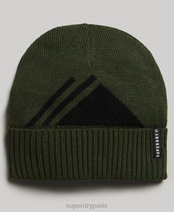 Superdry Hommes bonnet à revers pare-neige D64Z1394 accessoires vert