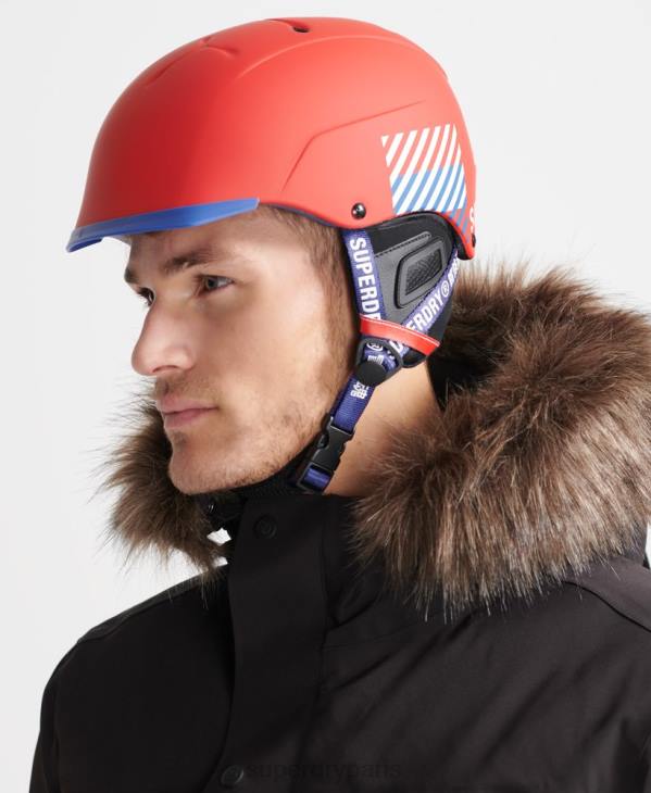 Superdry Hommes casque cebe contest visière ultime D64Z1402 accessoires rouge