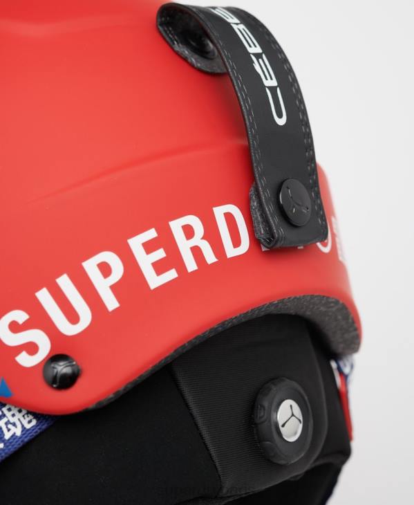 Superdry Hommes casque cebe contest visière ultime D64Z1402 accessoires rouge