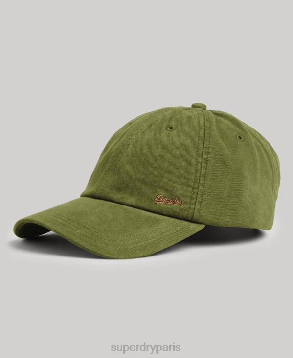 Superdry Hommes casquette brodée vintage D64Z1615 accessoires kaki