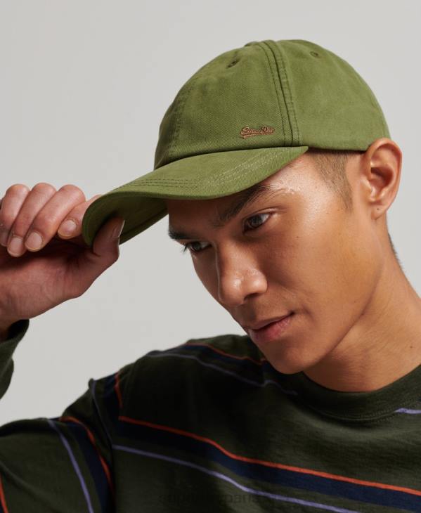Superdry Hommes casquette brodée vintage D64Z1615 accessoires kaki