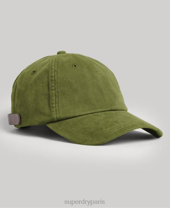 Superdry Hommes casquette brodée vintage D64Z1615 accessoires kaki