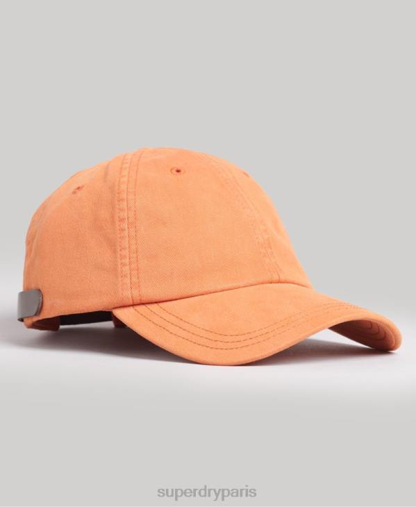 Superdry Hommes casquette brodée vintage D64Z1635 accessoires orange