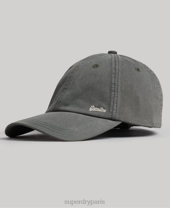 Superdry Hommes casquette brodée vintage D64Z1641 accessoires gris foncé