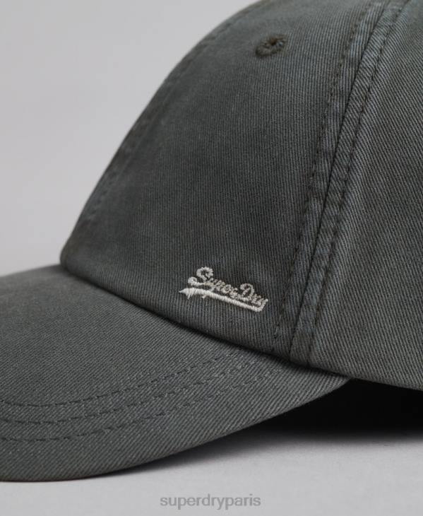 Superdry Hommes casquette brodée vintage D64Z1641 accessoires gris foncé