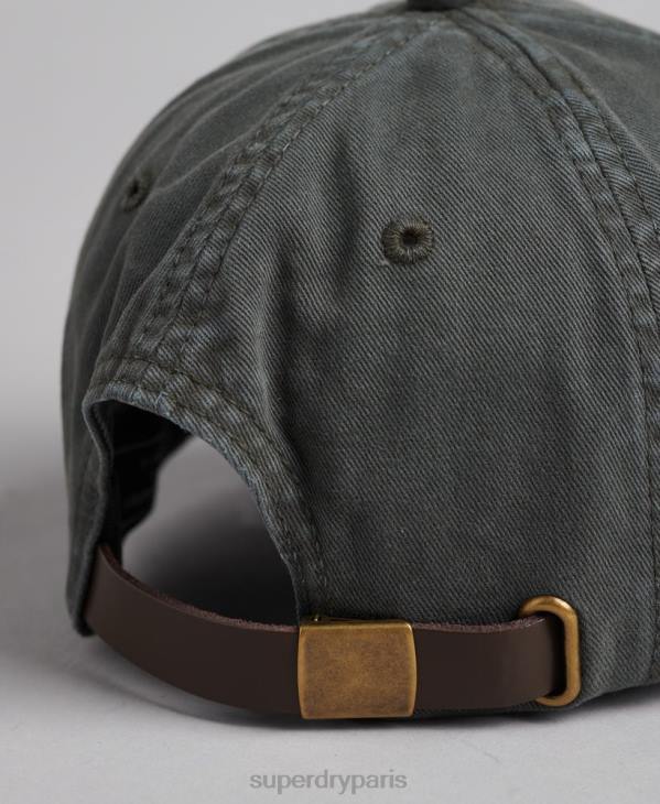Superdry Hommes casquette brodée vintage D64Z1641 accessoires gris foncé