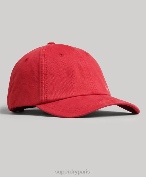 Superdry Hommes casquette brodée vintage D64Z1644 accessoires rouge