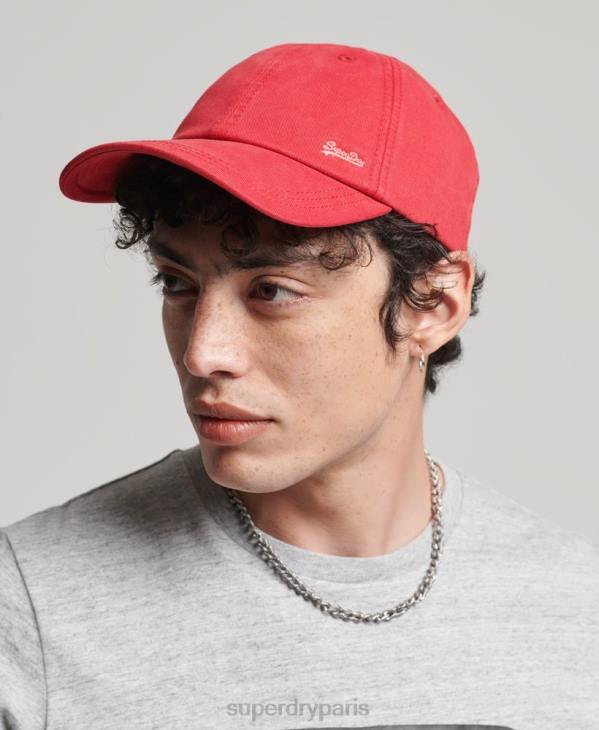 Superdry Hommes casquette brodée vintage D64Z1644 accessoires rouge
