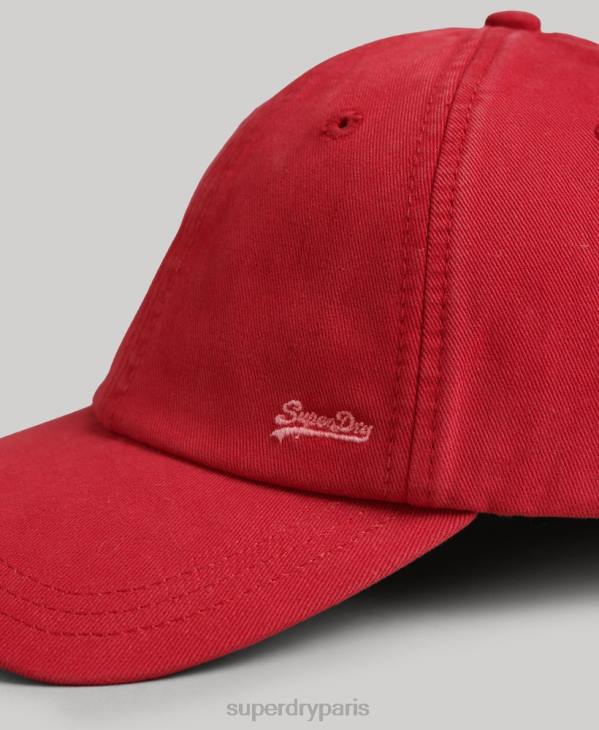 Superdry Hommes casquette brodée vintage D64Z1644 accessoires rouge