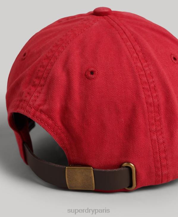 Superdry Hommes casquette brodée vintage D64Z1644 accessoires rouge