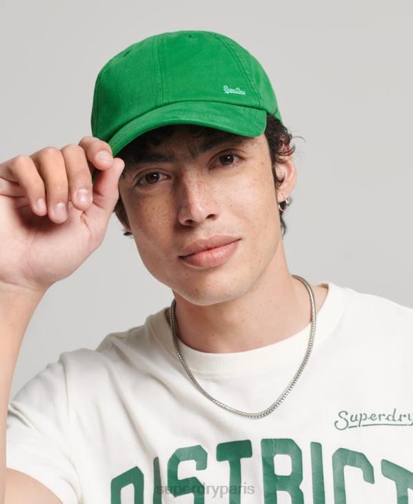 Superdry Hommes casquette brodée vintage D64Z1670 accessoires vert