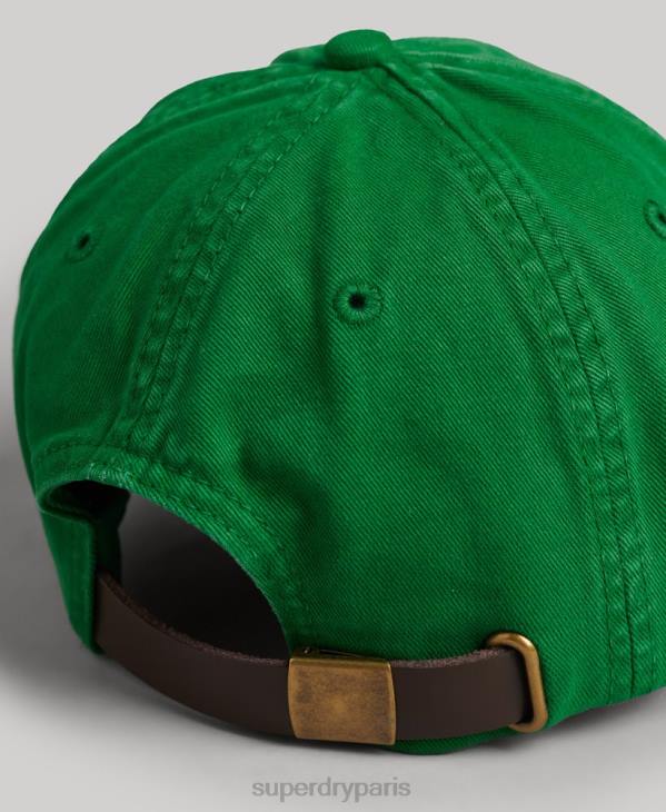 Superdry Hommes casquette brodée vintage D64Z1670 accessoires vert