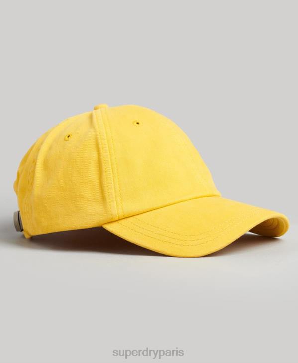 Superdry Hommes casquette brodée vintage D64Z1748 accessoires jaune