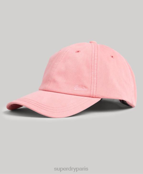 Superdry Hommes casquette brodée vintage D64Z1774 accessoires corail