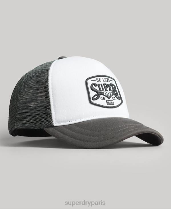 Superdry Hommes casquette de camionneur classique D64Z1594 accessoires blanc