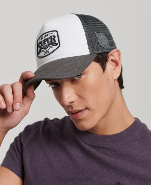 Superdry Hommes casquette de camionneur classique D64Z1594 accessoires blanc
