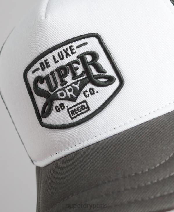 Superdry Hommes casquette de camionneur classique D64Z1594 accessoires blanc