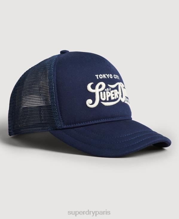 Superdry Hommes casquette de camionneur classique D64Z1735 accessoires bleu foncé